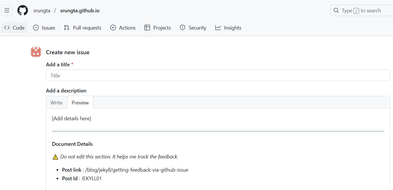 Feedback Example