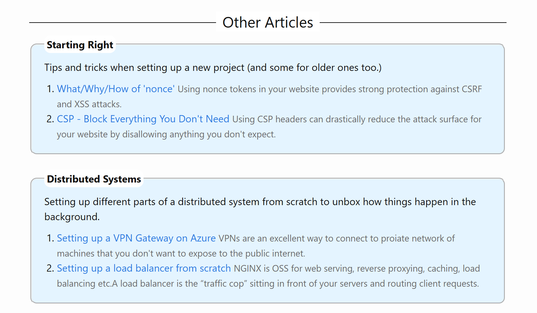 Grouped posts