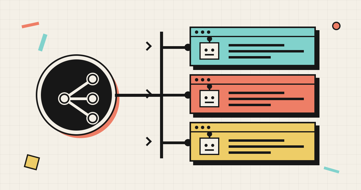 Git branching into three isolated agent worktrees