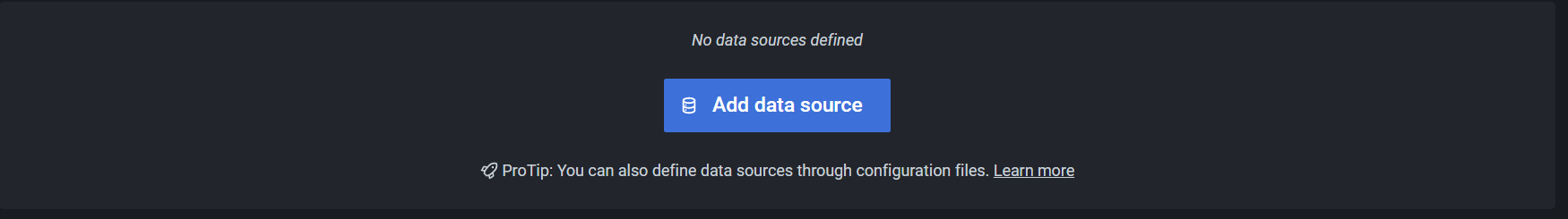 Grafana add data source